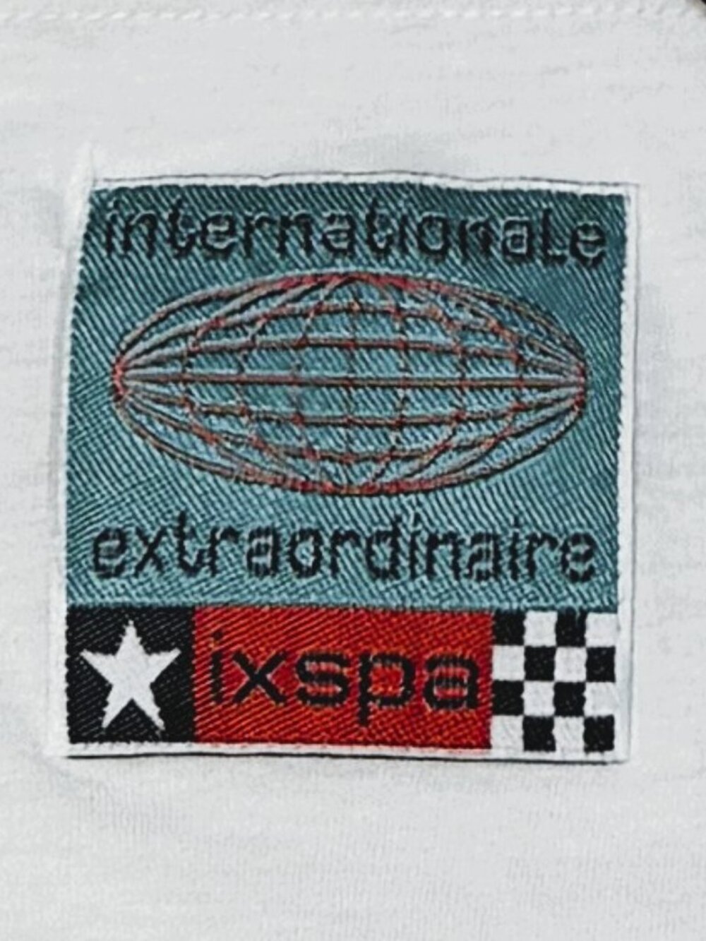 Vintage 90s IXSPA Global Grand Slam Polo Shirt NWT Men’s Flag Print Size S - Picture 4 of 7